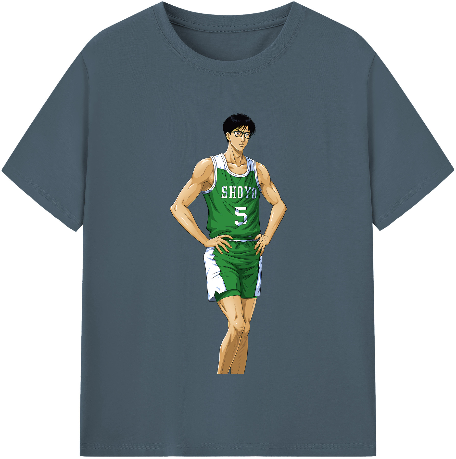 SLAM DUNK／スラムダンク 綿100％半袖Tシャツ（フロントプリント）